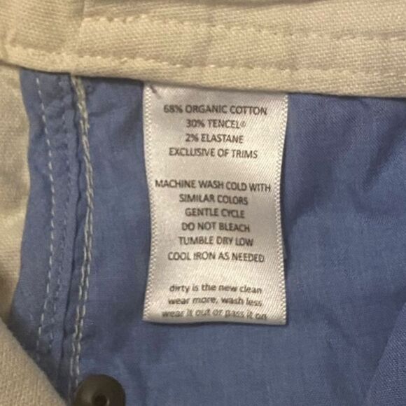 Toad&Co Earthworks Wm’s Sz 6 Khaki Button Fly Kick Flare Casual Pant - Picture 5 of 5